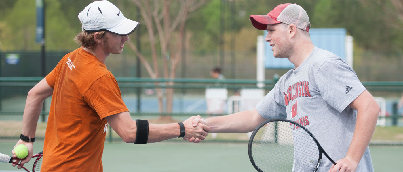 USTA National Tennis competitors display good sportsmanship