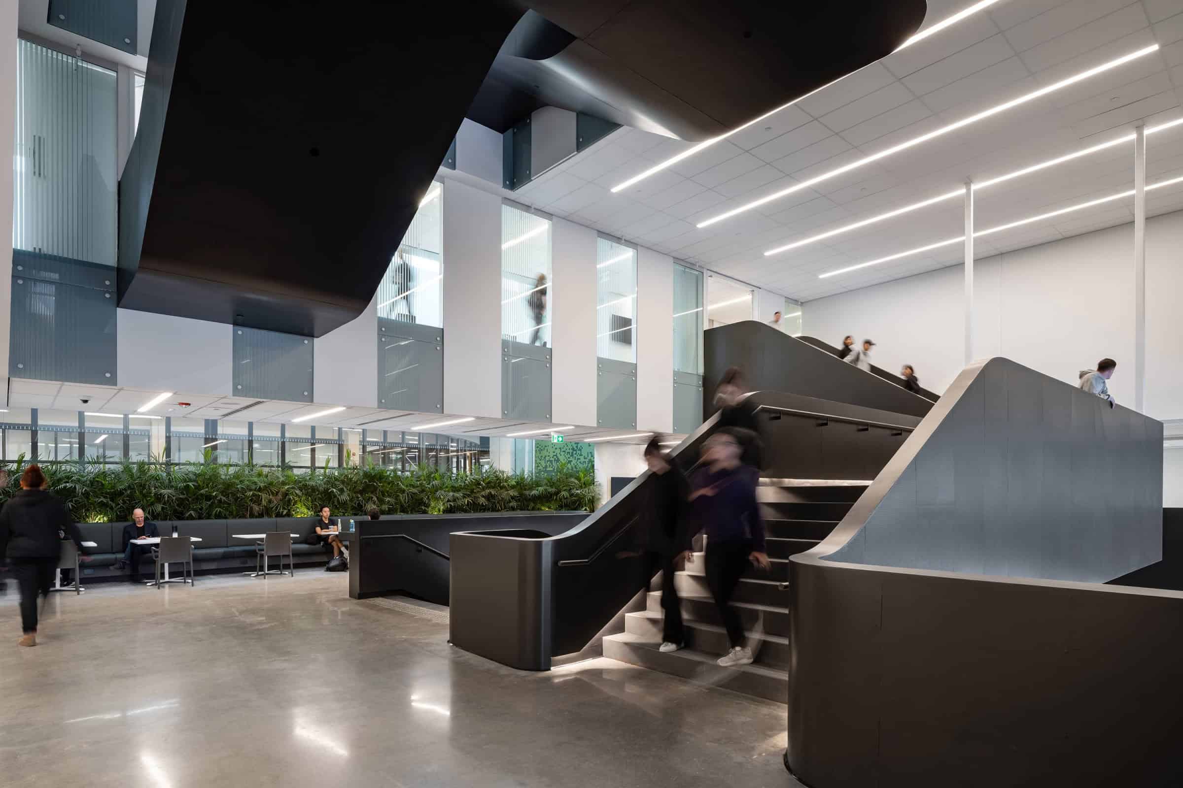 The entrance hall of a building