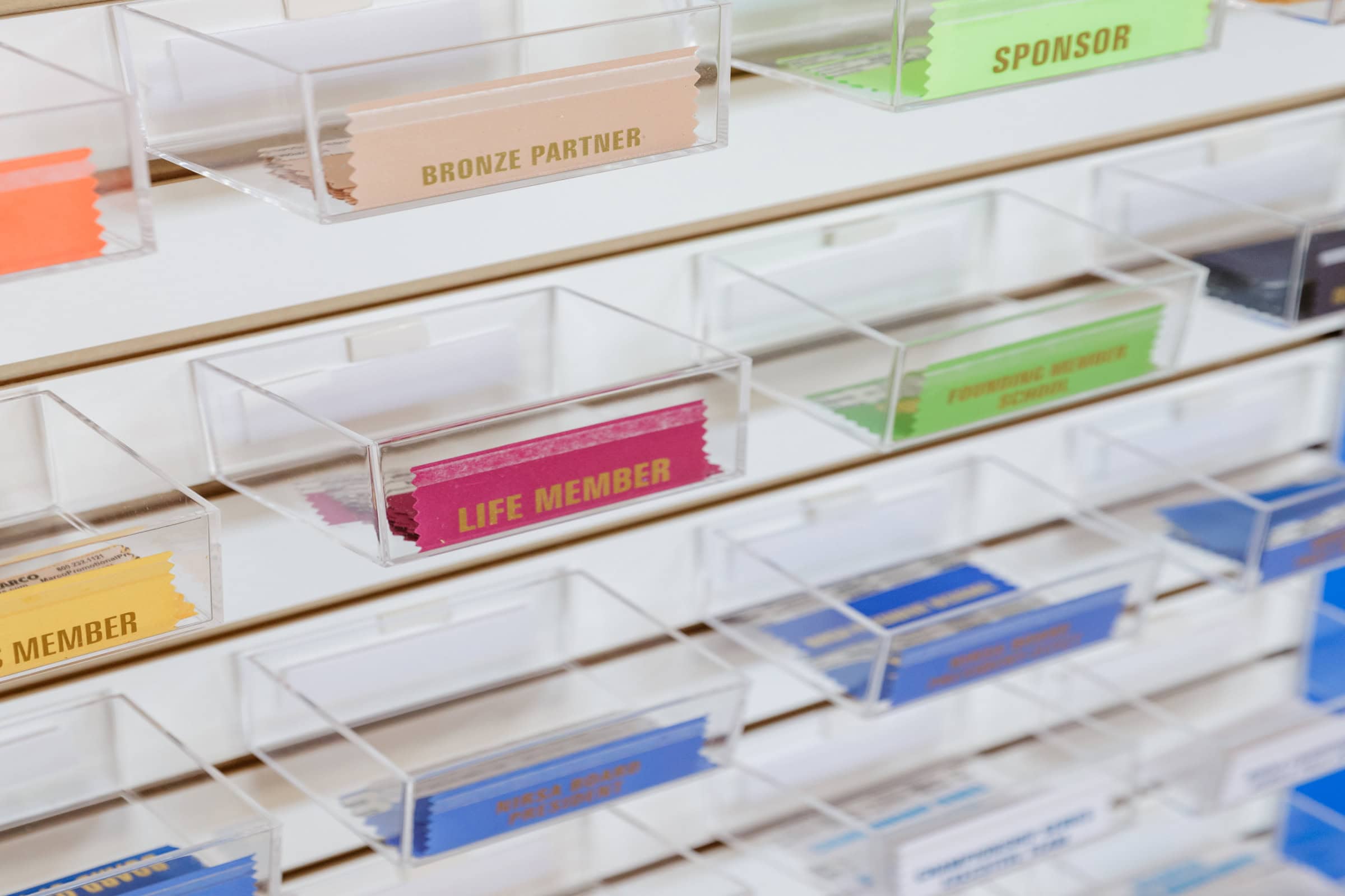 Tags assorted by different member types