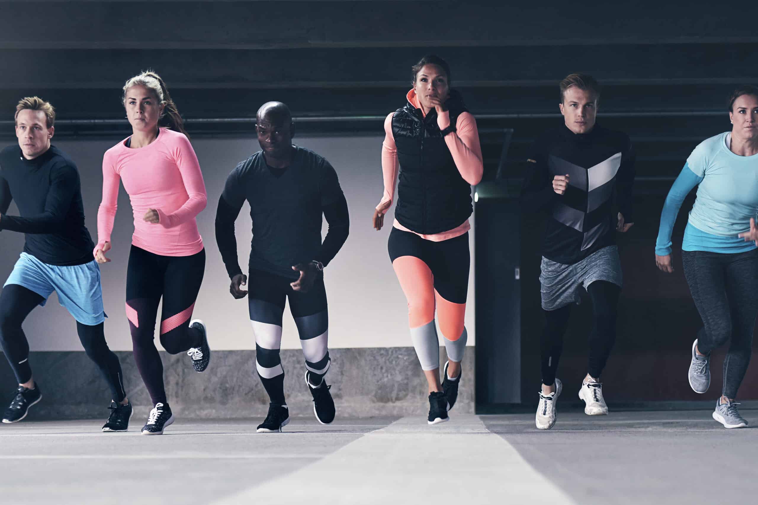 People running at the gym