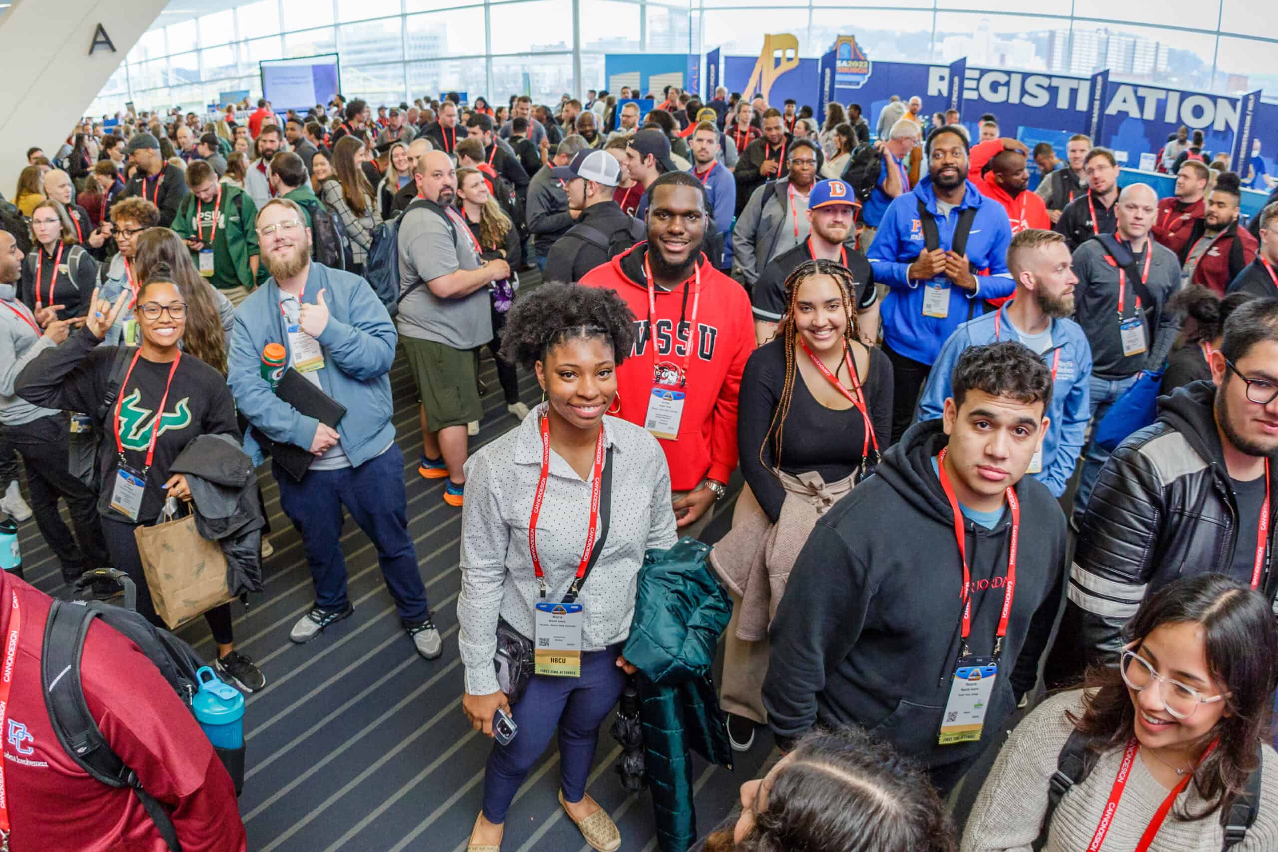 Group of students at an event