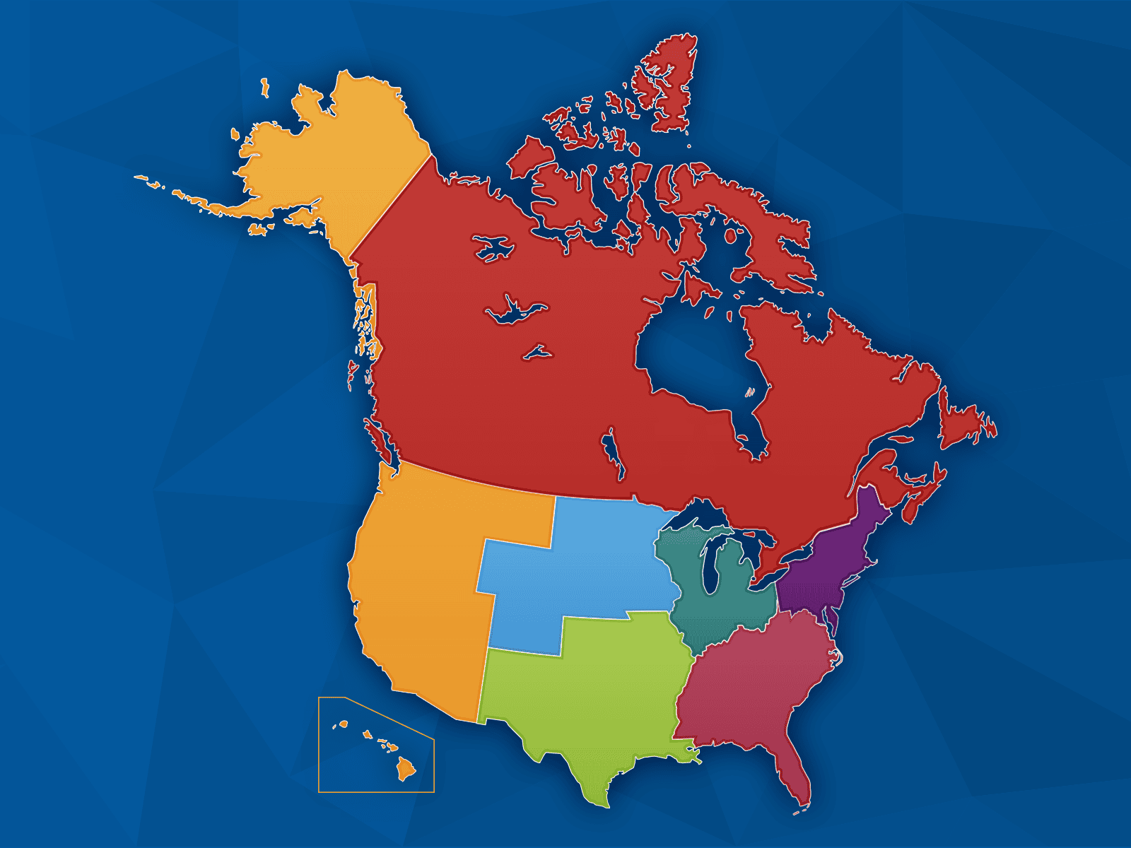 A map of all NIRSA Regions