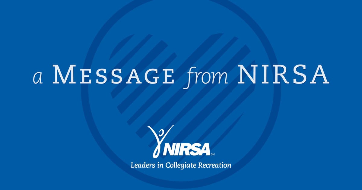 A message from NIRSA