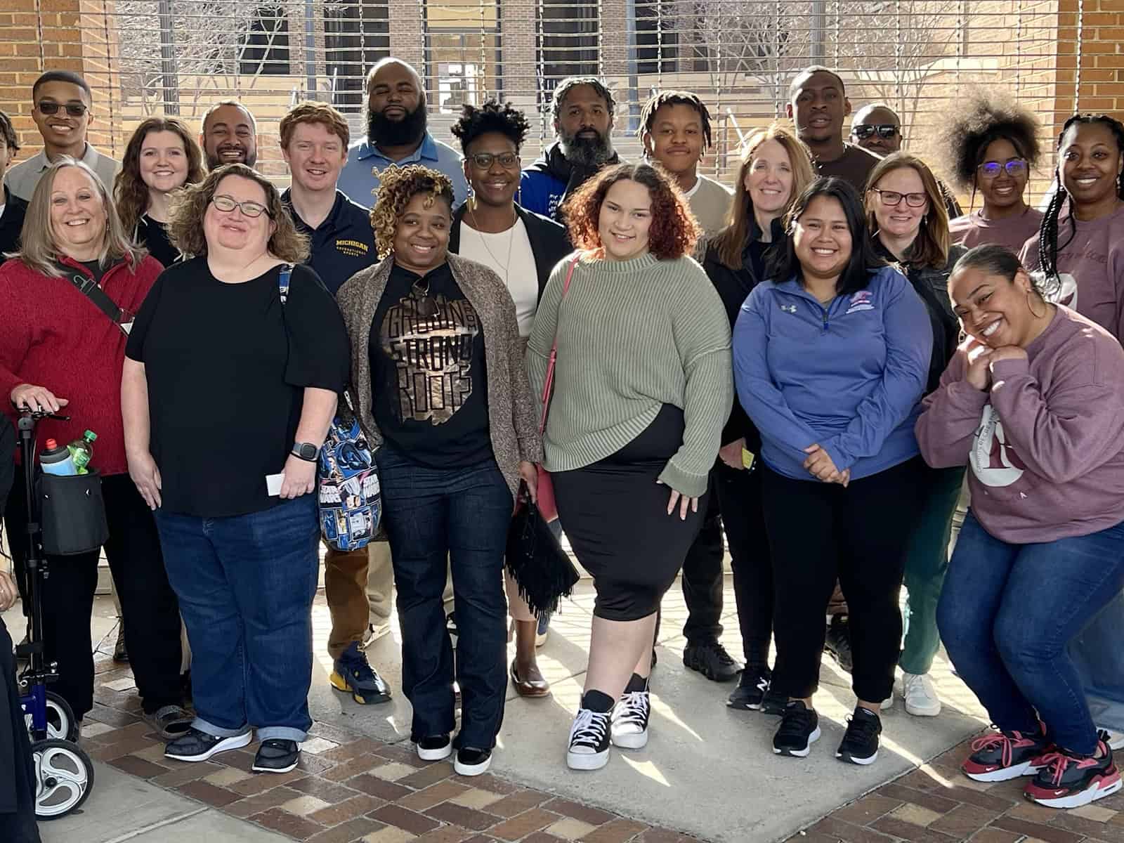 Group of people gathered outdoors at a NIRSA event