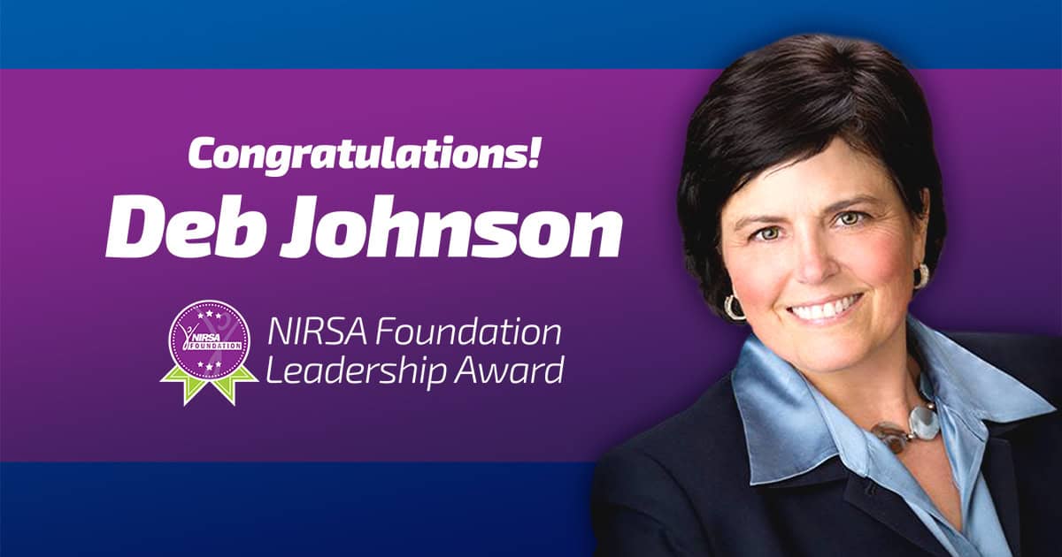 Deb Johnson is the 2026 NIRSA Foundation Leadership Award recipient