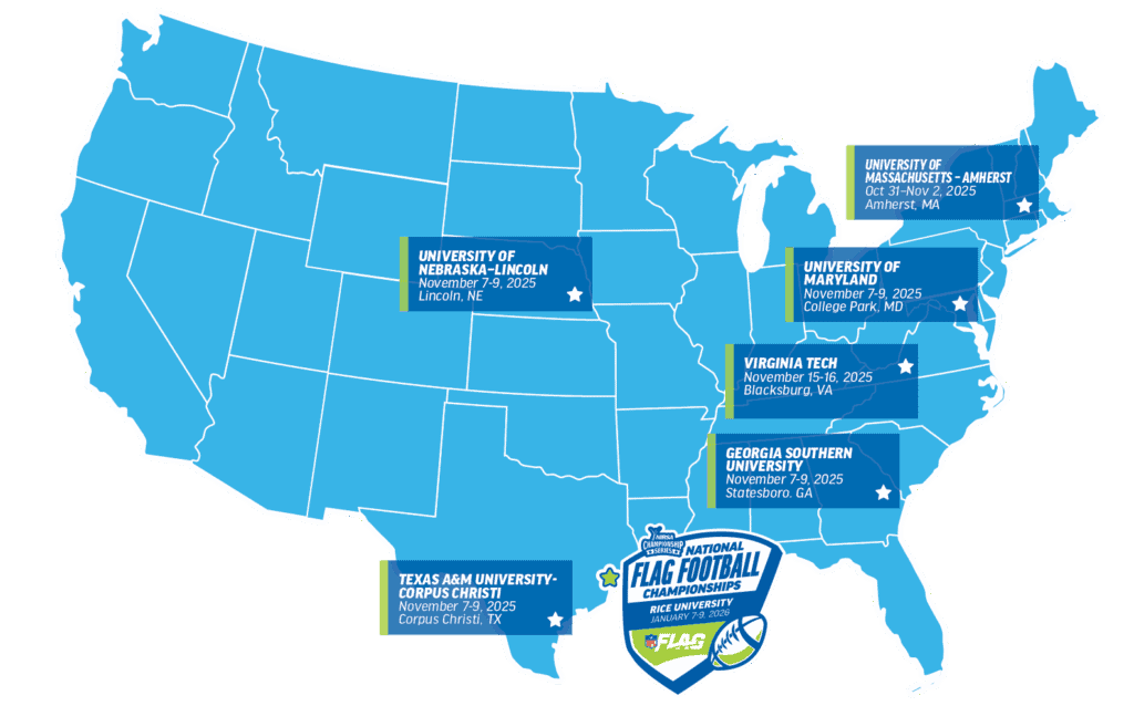 Flag Football Regional Map
