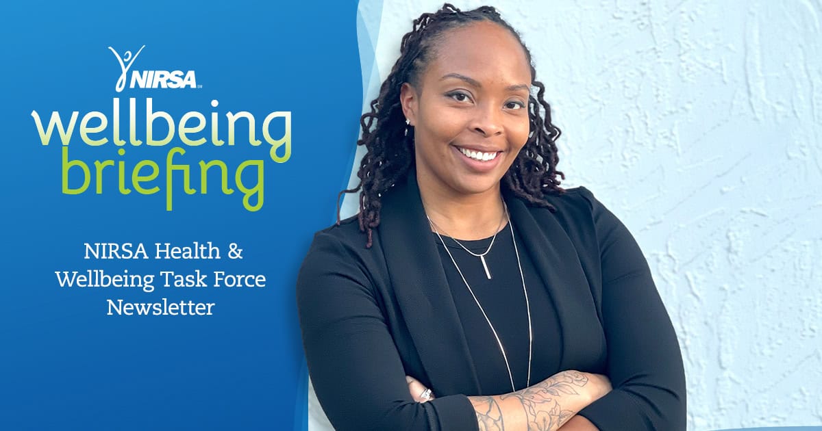 The Wellbeing Briefing Work Group connects with A'Naja Newsome