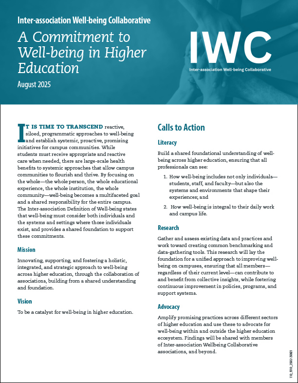 IWC: A Commitment to Well-being in Higher Education