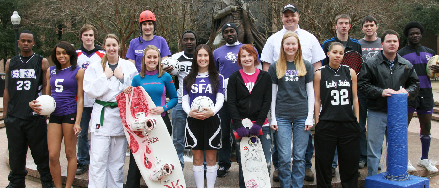 Student participants in a number of recreational sports