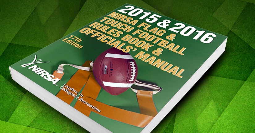 the cover of the 2015-2016 NIRSA Flag Football Rule Book