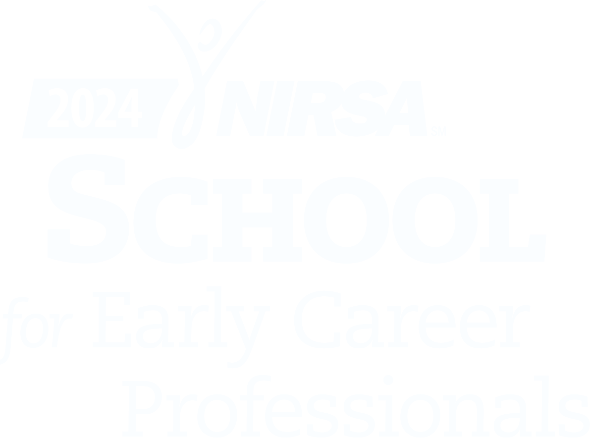 NIRSA School for Early Career Professionals logo white